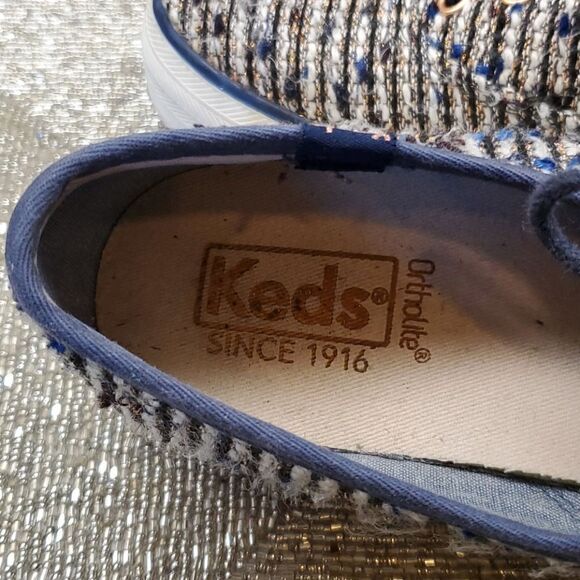 Not For Sale - KEDS Triple Metallic Boucle in Navy - Size 7 - Picture 6 of 9